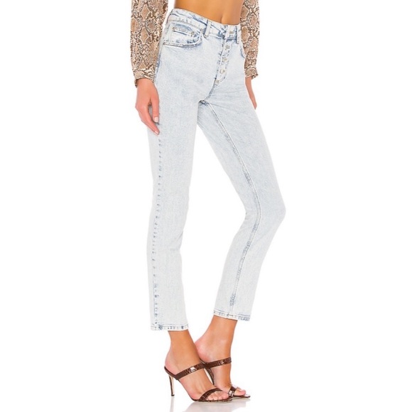 ANINE BING Frida Jean in Storm Light Acid Wash, Exposed Buttonfly - Picture 3 of 11